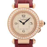 カルティエ パシャ ドゥ カルティエ WJPA0017 PG PG×革 QZ アイボリー
