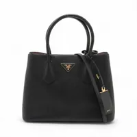 【希少モデル】プラダ マネークリップ サフィアーノレザー ロゴ型押し ブラック プラダ サフィアーノ 2MN077 レザー マネークリップ ブラック クリップ