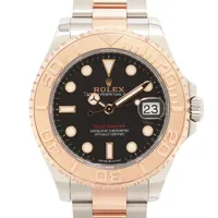 ロレックス ヨットマスター37 268621 PG×SS PG×SS AT 黒文字盤