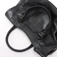 Balenciaga Le City Small Leather 2 Way Handbag Black 811442 