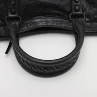 Balenciaga Le City Small Leather 2 Way Handbag Black 811442