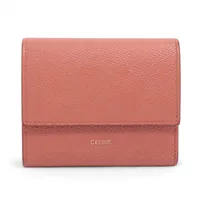 セリーヌ トリオンフ レザー コンパクトウォレット ブラック コイン