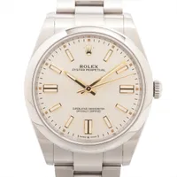 ロレックス オイスターパーペチュアル41 124300 SS SS AT シルバー文字盤