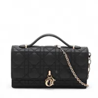 クリスチャンディオール CDダイヤモンド PVC×レザー ショルダーバッグ