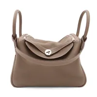 エルメス リンディ30 トリヨンクレマンス エトゥープ シルバー金具 K