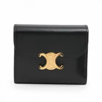 セリーヌ トリオンフ スモールフラップウォレット レザー コンパクト