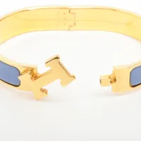 エルメス クリックHバングル ファン バングル GP ブルー×ゴールド
