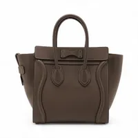 セリーヌ ラゲージ マイクロショッパー レザー ハンドバッグ