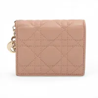 メゾンマルジェラ 4ステッチ レザー コンパクトウォレット ピンク