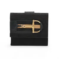 グッチ GGマーモント 735842 レザー 二つ折り財布 ブラック A3244828