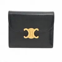 セリーヌ トリオンフ スモールフラップウォレット レザー コンパクト