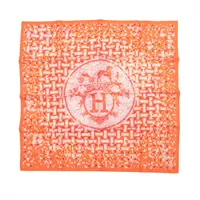 HERMESカレ 大判シルクスカーフ Pythagore(ピタゴラス)オレンジ