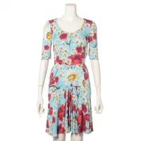 レオナール　ワンピース34 レオナール ポリエステル×アセテート ワンピース 34 レディース マルチ