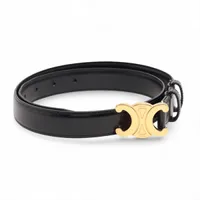 セリーヌ トリオンフ ベルト 75 レザー ブラック A4035558｜中古