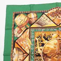 エルメス カレ90 Au Son du Tam Tam タムタムの音に合わせて スカーフ