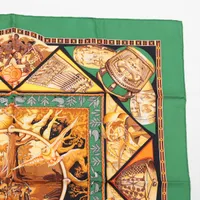 エルメス カレ90 Au Son du Tam Tam タムタムの音に合わせて スカーフ