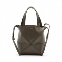 ロエベ ミニパズルバッグ レザー 2WAYショルダーバッグ ボルドー