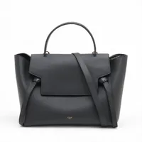 セリーヌ ベルトバッグ ミニ レザー 2WAYハンドバッグ ブラック