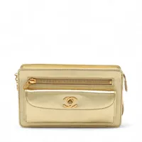 シャネル ココマーク レザー クラッチバッグ ゴールド ゴールド金具 4