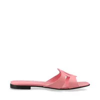 ヴィトン LVイソラライン 23年 レザー サンダル 40 レディース ピンク