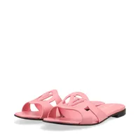 ヴィトン LVイソラライン 23年 レザー サンダル 40 レディース ピンク