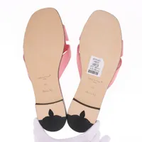 ヴィトン LVイソラライン 23年 レザー サンダル 40 レディース ピンク