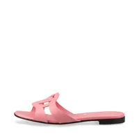 ヴィトン LVイソラライン 23年 レザー サンダル 40 レディース ピンク