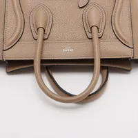 セリーヌ ラゲージ ナノショッパー レザー 2WAYハンドバッグ ベージュ