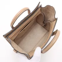 セリーヌ ラゲージ ナノショッパー レザー 2WAYハンドバッグ ベージュ