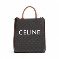 セリーヌ トリオンフ バーティカルカバ PVCxレザー 2WAYハンドバッグ