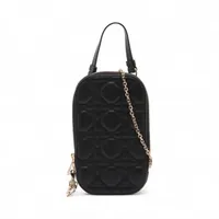 【未使用級】ディオール カナージュ フォンホルダー レザー ブラック クリスチャンディオール カナージュ フォンホルダー レザー 2WAY