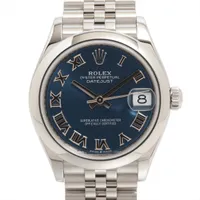 ロレックス デイトジャスト ターノグラフ 116264 SS×WG SS AT 青文字盤