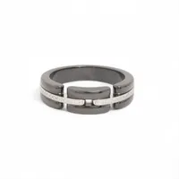 シャネル カメリア ダイヤ リング 750(WG) 4.4g 48 J2579 サイズ直し