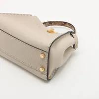 フェンディ セレリア ミニピーカブー レザーxパイソン 2WAY