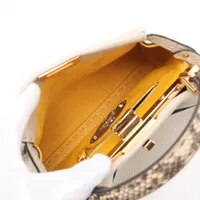 フェンディ セレリア ミニピーカブー レザーxパイソン 2WAY