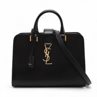 サンローランパリ ダウンタウンカバス ラフィア×レザー 2WAY