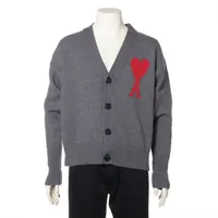 アミ アレクサンドルマテュッシ ウール カーディガン S メンズ グレー
