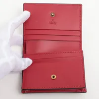 グッチ GGスプリーム チェリー 476050 PVC×レザー コンパクト