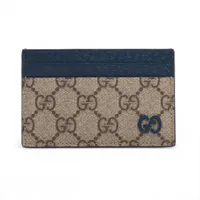 グッチ GGスプリーム 818768 PVC コインケース ベージュ×ボルドー