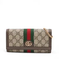 グッチ ディオニュソス レザー チェーンウォレット ネイビー 401231