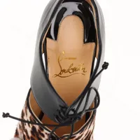 クリスチャンルブタン ハラコ ブーティ 37 レディース ブラウン