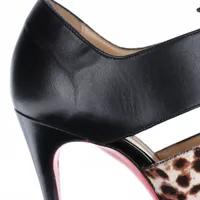 クリスチャンルブタン ハラコ ブーティ 37 レディース ブラウン