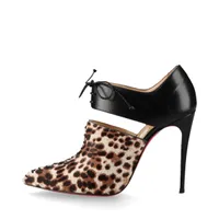 クリスチャンルブタン パンプス サイズ37 ハラコ レオパード クリスチャンルブタン ハラコ ブーティ 37 レディース ブラウン