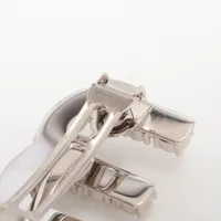 ミュウミュウ ロゴ バレッタ GP×ラインストーン シルバー A4038523