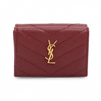 サンローランパリ Vステッチ TGN668274 レザー コンパクトウォレット