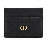 ディオール レディディオール カナージュ レザー キーケース ブラック