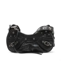 バレンシアガ ルカゴールXS レザー ショルダーバッグ ブラック 671309