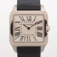 カルティエ マストコリゼ 590002 925×社外革 QZ アイボリー文字盤