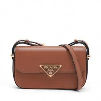 ヴァレンティノガラヴァーニ レザー ショルダーバッグ ブラウン