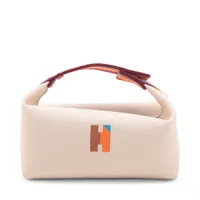 エルメス ブリッド ア ブラックPM キャンバス ベージュ シルバー金具